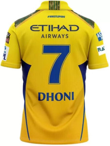 UNIQ Printed Men Polo Neck Yellow T-Shirt