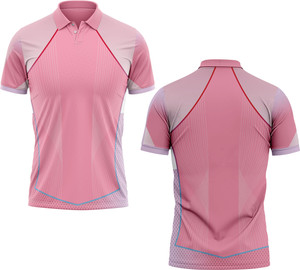 BTM Striped, Geometric Print, Colorblock Men Polo Neck Pink T-Shirt