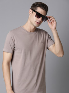 MaxzoneEcommerce Solid Men Round Neck Reversible Grey T-Shirt