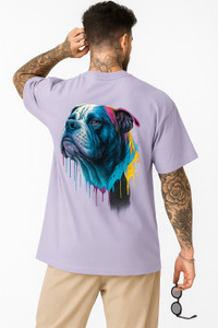 DD Dark Drive Printed Men Round Neck Purple T-Shirt