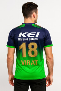 privic Printed Men V Neck Green T-Shirt