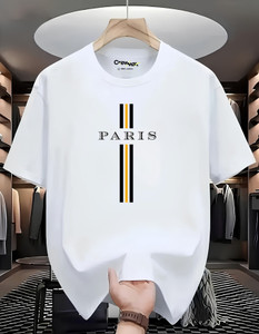 crewmax Printed Men Crew Neck White T-Shirt