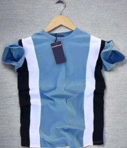 HouseOfCommon Printed Men Round Neck Blue T-Shirt