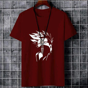 KIUTEES Graphic Print Men Round Neck Maroon T-Shirt