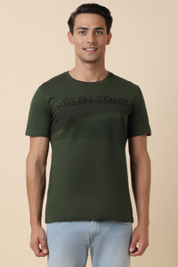 Allen Solly Printed Men Crew Neck Green T-Shirt