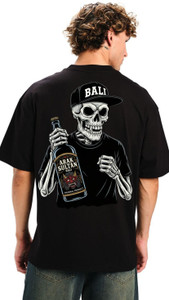 KKCTEX Printed Men Round Neck Black T-Shirt