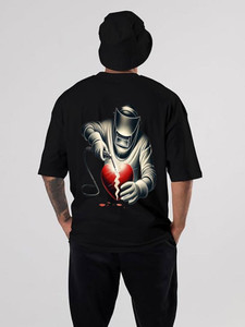 NKS TEX Graphic Print Men Round Neck Black T-Shirt