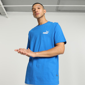 PUMA Solid Men Crew Neck Blue T-Shirt