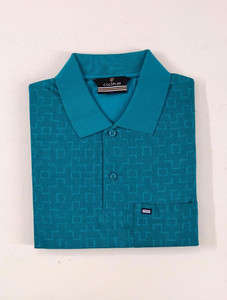 Coldplay Printed Men Polo Neck Dark Green T-Shirt