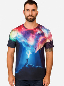 UD FABRIC Graphic Print, Printed Men Round Neck Multicolor T-Shirt