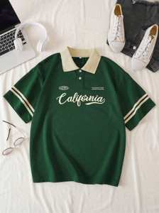 AVEJO Men Green Polo Neck T-Shirt - Image 6
