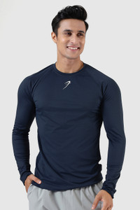 FuaarK Solid Men Crew Neck Reversible Blue T-Shirt - Image 6