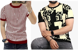 sti Printed Men Round Neck Multicolor T-Shirt