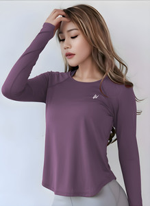 NEXSUS APPARELS Solid Women Round Neck Purple T-Shirt