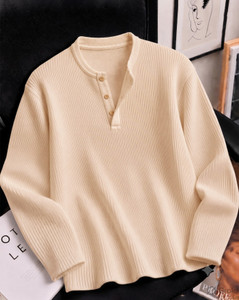 AUSK Men Full Sleeve Self Design Sweatshirt - Image 1