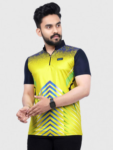dhaari by unique creation Printed Men Mandarin Collar Multicolor T-Shirt