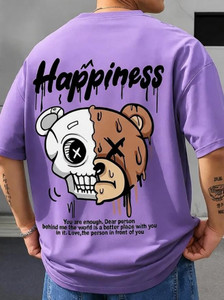 ERAGON FASHION Graphic Print Men Round Neck Purple T-Shirt