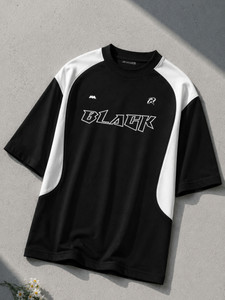 Jump Cuts Men Black Round Neck T-Shirt - Image 6