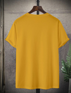 सुपरस्क्वाड पुरुषों के लिए गोल गला सॉलिड पीला टी-शर्ट