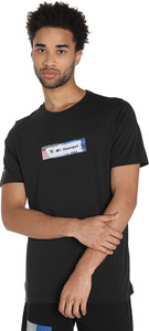 PUMA Solid Men Crew Neck Black T-Shirt