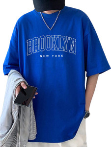 Cool Plus Printed Men Round Neck Blue T-Shirt