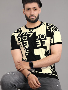 sti Printed Men Round Neck Multicolor T-Shirt