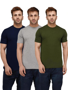 London Hills Men's Dark Blue T-Shirt Pack of 3 - Image 3