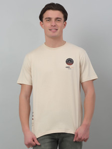 CANTABIL Printed Men Round Neck White T-Shirt