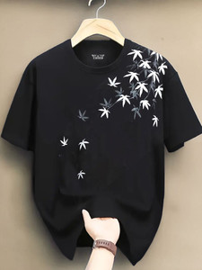 TRIPR Printed Men Round Neck Black T-Shirt