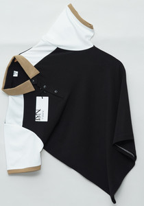 N AND J Colorblock Men Polo Neck Black T-Shirt - Image 5