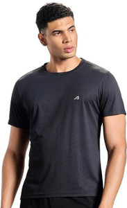 Boldfit Athleisure Solid Men Round Neck Blue T-Shirt