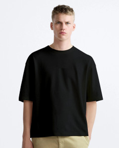 FLYIND VOGUE OUTFIT Printed Men Round Neck Black T-Shirt