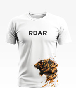 WARRIOR WORLD Printed Men Round Neck White T-Shirt