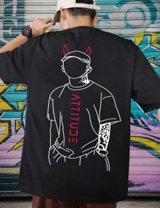 Benny Brooks Graphic Print Men Round Neck Black T-Shirt