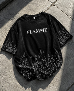 GRD Black Round Neck Printed T-Shirt - Image 2