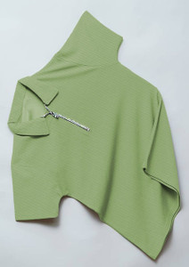 HELMONT Solid Men Zip Neck Light Green T-Shirt