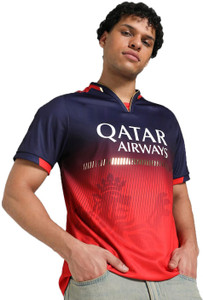 YUTU Printed Men Polo Neck Red T-Shirt