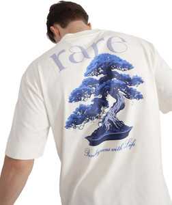 RARE RABBIT Graphic Print Men Crew Neck White T-Shirt