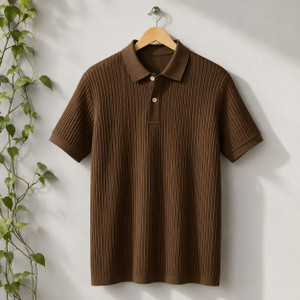 Nan Men Polo Neck Brown T-Shirt - Image 5