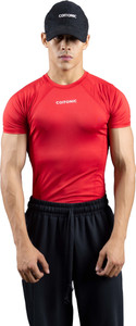 COITONIC Men Red Round Neck Printed T-Shirt - Image 6