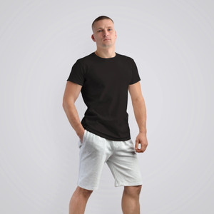ZOYLOR Solid Men Round Neck Black T-Shirt