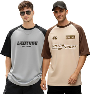 Leotude Multicolor Men's Round Neck T-Shirt - Image 6