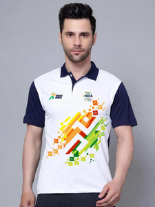 AXEN Printed Men Polo Neck Multicolor T-Shirt