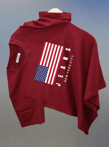 Magneto Printed, Typography Men Round Neck Maroon T-Shirt