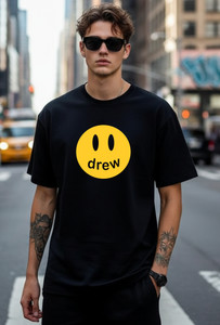 Uniplanet Store Printed Men Round Neck Black T-Shirt