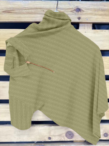 COMBRAIDED Self Design Men Polo Neck Green T-Shirt