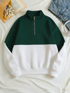 Try This Colorblock Men Polo Neck Dark Green, White, Silver T-Shirt