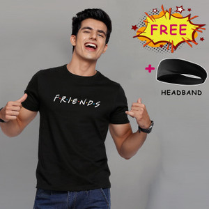 printcorners Printed Men Round Neck Black T-Shirt