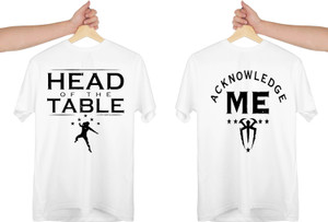 BeFaltu Graphic Print Men Round Neck White T-Shirt