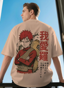 BLIVE Graphic Print Men Round Neck Beige T-Shirt